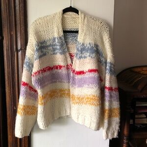 Anthropologie Multicolor Knit Cardigan